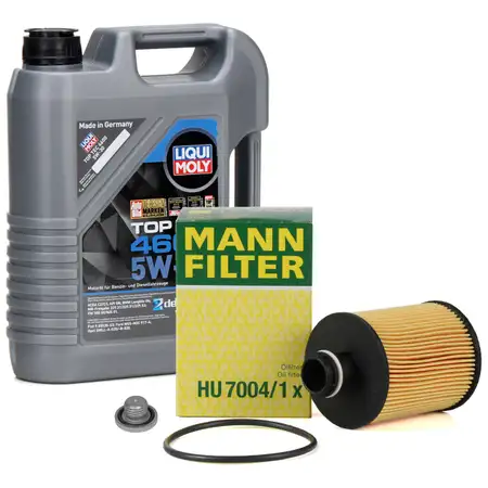 5L LIQUI MOLY Motor&ouml;l 5W30 dexos2 + MANN &Ouml;lfilter OPEL Astra J Corsa D Meriva B 1.3 CDTI