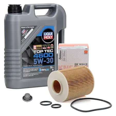 5L LIQUI MOLY Motor&ouml;l 5W30 dexos2 + MAHLE &Ouml;lfilter OPEL Astra G H Corsa C Meriva 1.7 CDTI