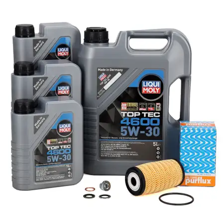 8L LIQUI MOLY TOP TEC 4600 5W-30 Motor&ouml;l + PURFLUX &Ouml;lfilter NISSAN OPEL RENAULT 2.3 DIESEL