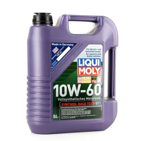 5L 5 Liter LIQUI MOLY 1391 Motor&ouml;l &Ouml;l SYNTHOIL RACE TECH GT1 10W60 10W-60