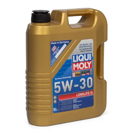 5L LIQUI MOLY 20647 Motor&ouml;l &Ouml;l 5W30 LONGLIFE III VW 504/507.00 LL04 MB 229.51