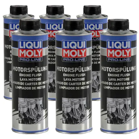 LIQUI MOLY 2427 PRO-LINE Motorsp&uuml;lung Motorreinigung Schlammsp&uuml;lung 6x 500 ml