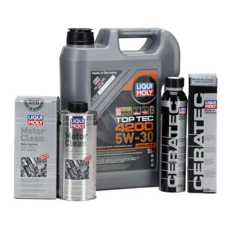 5L LIQUI MOLY Motor&ouml;l &Ouml;l TOP TEC 4200 5W30 + CeraTec Additiv + Motor Clean