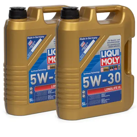 10L LIQUI MOLY 20647 Motor&ouml;l &Ouml;l 5W30 LONGLIFE III VW 504/507.00 LL04 MB 229.51