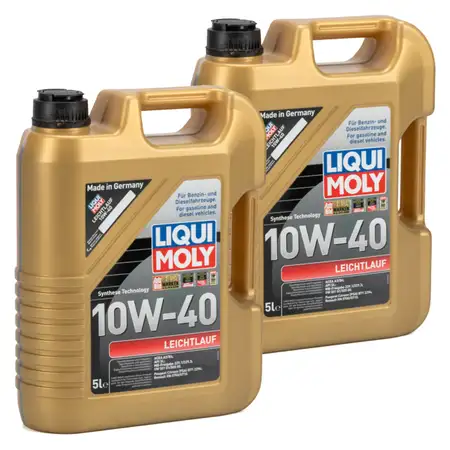 10 Liter LIQUI MOLY 1310 Motor&ouml;l &Ouml;l Leichtlauf 10W40 MB 229.1/3 VW 501.01/505.00