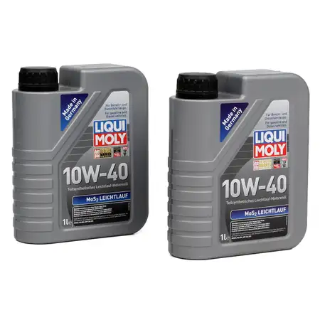 LIQUI MOLY Motor&ouml;l &Ouml;l MoS2 LEICHTLAUF 10W40 10W-40 2L 2Liter 1091