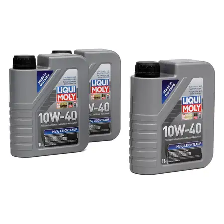 LIQUI MOLY Motor&ouml;l &Ouml;l MoS2 LEICHTLAUF 10W40 10W-40 3L 3Liter 1091