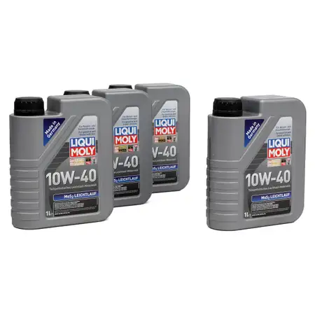 LIQUI MOLY Motor&ouml;l &Ouml;l MoS2 LEICHTLAUF 10W40 10W-40 4L 4Liter 1091