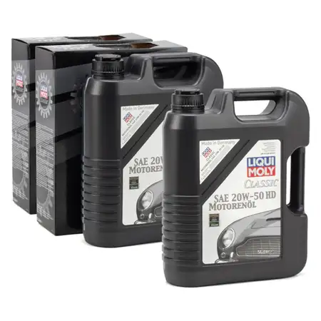 10L 10 Liter LIQUI MOLY Motor&ouml;l &Ouml;l CLASSIC 20W-50 20W50 HD Oldtimer Youngtimer