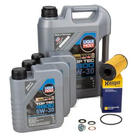 8L LIQUI MOLY 5W-30 Motor&ouml;l + HENGST &Ouml;lfilter f&uuml;r NISSAN OPEL RENAULT 2.5 DIESEL