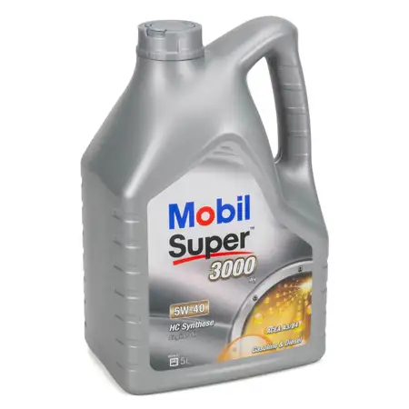 5L 5 Liter Mobil SUPER 3000 X1 Motor&ouml;l &Ouml;l 5W-40 A3/B4 VW 502/505.00 MB 229.3