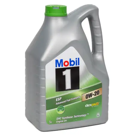 5L 5 Liter Mobil 1 ESP X2 0W-20 Motor&ouml;l &Ouml;l dexosD PORSCHE C20 VW 508/509.00 MB 229.71