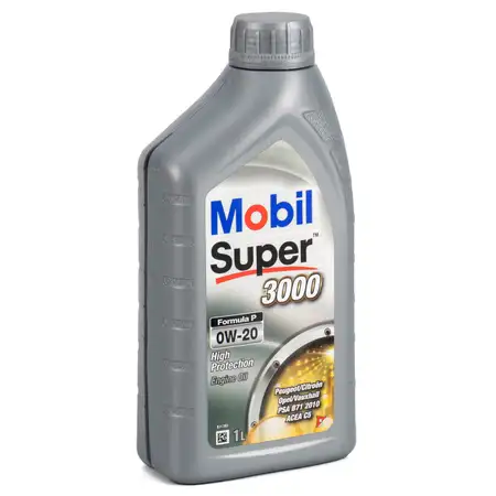 1L 1 Liter Mobil SUPER 3000 FORMULA P 0W-20 0W20 Motor&ouml;l ACEA C5 PSA B712010