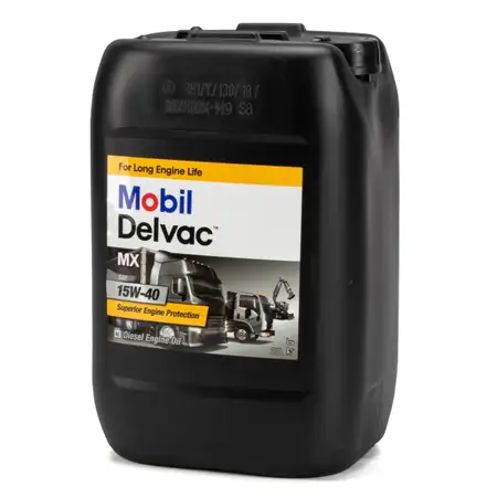 Mobil DELVAC MX Motor&ouml;l &Ouml;l Dieselmotor&ouml;l 15W40 LKW Baumaschinen - 20L 20 Liter