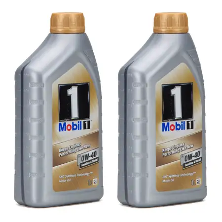 2L 2 Liter Mobil 1 FS Motor&ouml;l &Ouml;l 0W-40 0W40 MB PORSCHE A40 VW 502.00 505.00