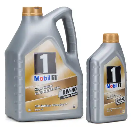 6L 6 Liter Mobil 1 FS Motor&ouml;l &Ouml;l 0W-40 0W40 MB PORSCHE A40 VW 502.00 505.00