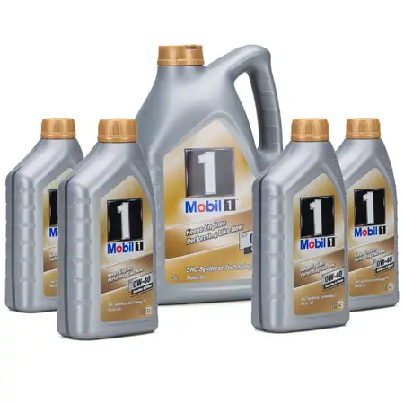 9L 9 Liter Mobil 1 FS Motor&ouml;l &Ouml;l 0W-40 0W40 MB PORSCHE A40 VW 502.00 505.00