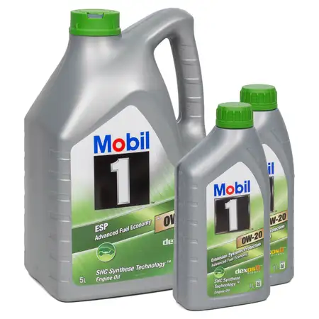 7L 7 Liter Mobil 1 ESP X2 0W-20 Motor&ouml;l &Ouml;l dexosD PORSCHE C20 VW 508/509.00 MB 229.71