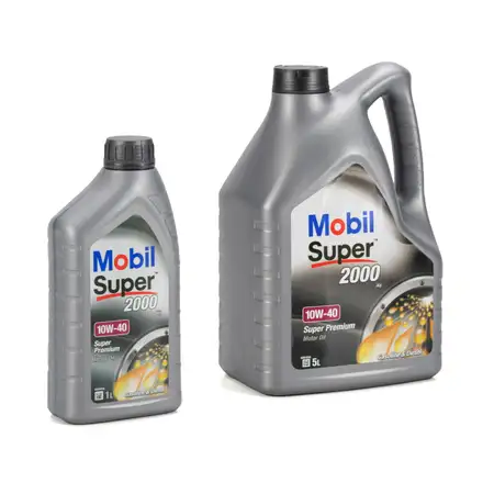 6L 6 Liter Mobil SUPER 2000 X1 10W40 Super Premium Motor&ouml;l &Ouml;l VW 501.01/505.00