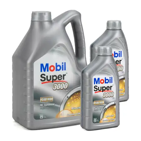 7L 7 Liter Mobil SUPER 3000 X1 Motor&ouml;l &Ouml;l 5W-40 A3/B4 VW 502/505.00 MB 229.3