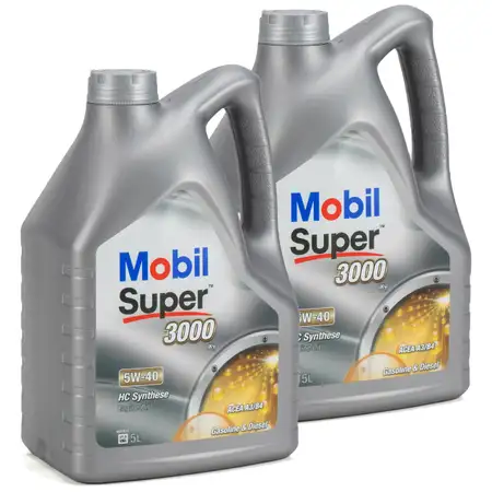 10L 10 Liter Mobil SUPER 3000 X1 Motor&ouml;l &Ouml;l 5W-40 A3/B4 VW 502/505.00 MB 229.3