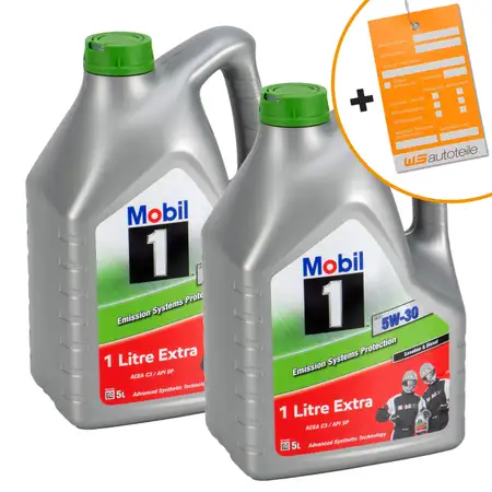 10L Mobil 1 ESP 5W-30 Motor&ouml;l &Ouml;l MB 229.31/51/52 VW 504/507.00 Porsche C30 BMW LL04