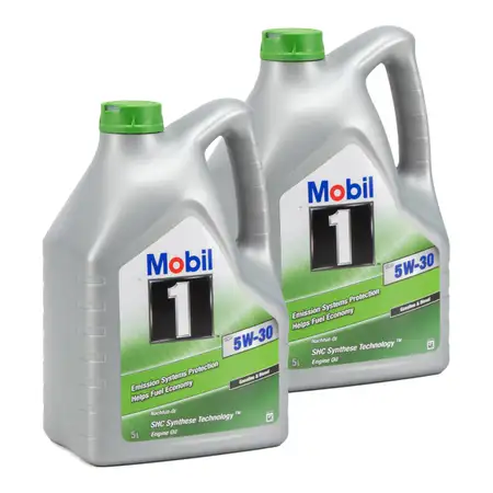 10 Liter Mobil 1 ESP Motor&ouml;l &Ouml;l 5W-30 5W30 dexos2 PORSCHE C30 VW 504.00/507.00