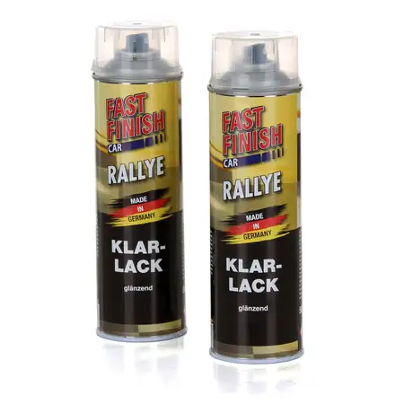 2x 500 ml FAST FINISH Car Rallye Klarlack Lackspray gl&auml;nzend Spraydose 292859