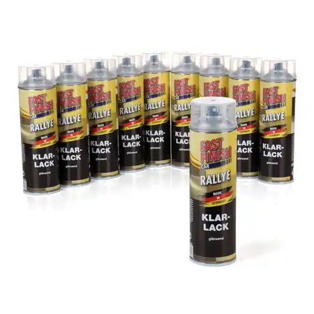 Motip Dupli 10x 500 ml FAST FINISH Car Rallye Klarlack Lackspray gl&auml;nzend Spraydose 292859