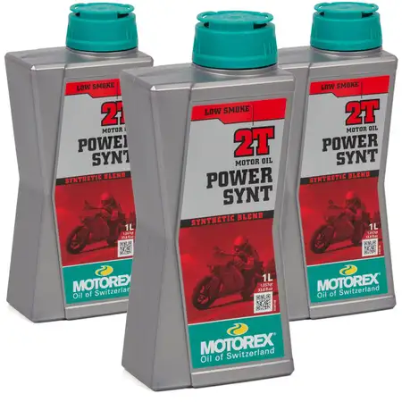 3L 3 Liter MOTOREX Power Synt 2T LOW SMOKE Motor&ouml;l API TC JASO FD ISO-L-EGD