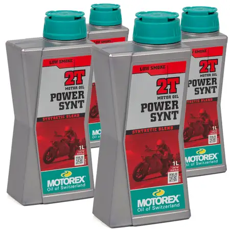 4L 4 Liter MOTOREX Power Synt 2T LOW SMOKE Motor&ouml;l API TC JASO FD ISO-L-EGD