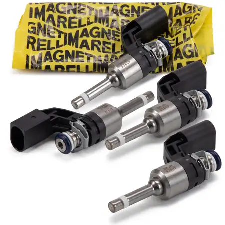 4x MAGNETI MARELLI Einspritzventil f&uuml;r AUDI A1 SKODA VW GOLF 5 6 PASSAT 1.4 TSI