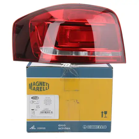 MAGNETI MARELLI Heckleuchte R&uuml;cklicht KIRSCHROT f&uuml;r AUDI A3 S3 8P 3-t&uuml;rig links