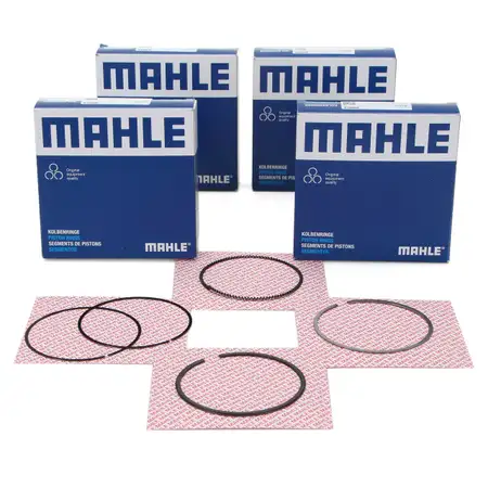 4x MAHLE Kolbenringsatz f&uuml;r BMW E81-88 E46 E90-93 E60 E61 N40 N42 N43 N45 N46