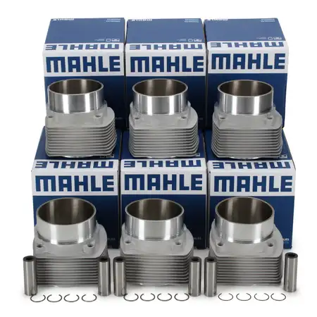 6x MAHLE 5037192 Kolben Reparatursatz PORSCHE 911 3.0 SC Carrera 180-209 PS 93010396205