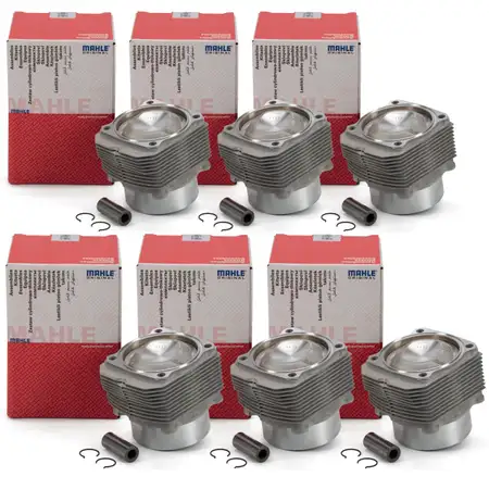 6x MAHLE 5043792 Kolben Reparatursatz PORSCHE 993 3.6 Carrera 99310391523