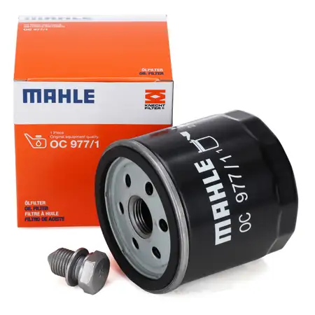 MAHLE OC977/1 &Ouml;lfilter + Schraube N90813202 VW Golf 7 Passat B8 Polo Tiguan Up 1.0-1.5 TSI