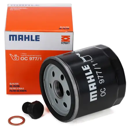 MAHLE OC977/1 &Ouml;lfilter + Schraube N90288901 VW Golf 7 Passat B8 Polo Tiguan Up 1.0-1.5 TSI