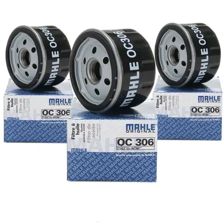 3x KNECHT / MAHLE OC306 &Ouml;lfilter BMW i3 I01 Motorr&auml;der R1200 R nine T K1200 K1600 C600