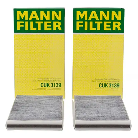 2x MANN CUK3139 Innenraumfilter Aktivkohlefilter BMW 5er E60 E61 6er E63 E64 64319171858