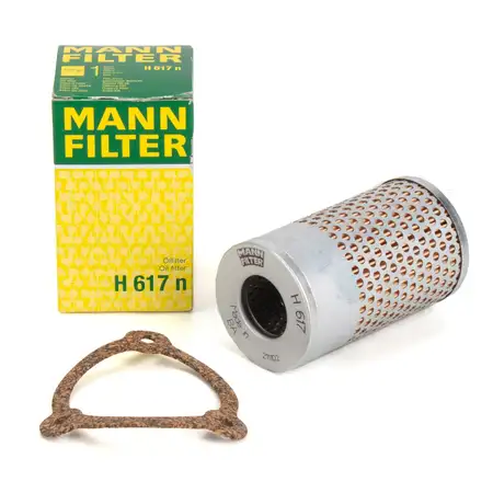 MANN H617n &Ouml;lfilter Hydraulikfilter Arbeitshydraulik Filtereinsatz + Dichtung FIAT DEUTZ