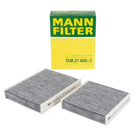 MANN CUK21000-2 Innenraumfilter Aktivkohlefilter Satz CITROEN C3 2 3 PEUGEOT 207 208 2008