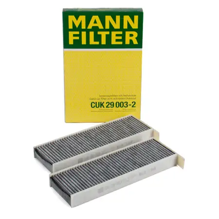 MANN CUK29003-2 Innenraumfilter Aktivkohle Satz CITROEN OPEL PEUGEOT TOYOTA FIAT