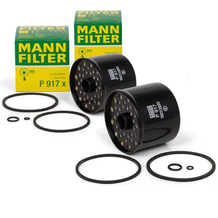 2x MANN P917X Kraftstofffilter f&uuml;r CASE CLAAS DAF DEUTZ EICHER JOHN DEERE MAN