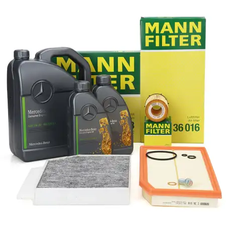 MANN Filterset + 7L ORIGINAL 5W30 MB 229.51 Motor&ouml;l MERCEDES W205 W213 C/A238 X/C253 M264