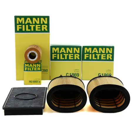 MANN Filter-Set f&uuml;r PORSCHE 911 (997) 3.6/3.8 Carrera 345/385/408 PS