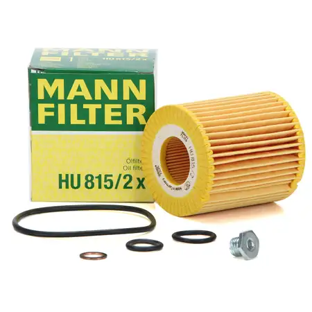 MANN HU815/2x &Ouml;lfilter + Schraube BMW E81 E88 E46 E90 E91 Z4 E85 N40 N42 N43 N45 N46