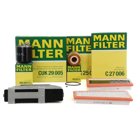 MANN Filter-Set 4-tlg MERCEDES C-Klasse W204 S204 GLK X204 320/350CDI 224 PS OM642