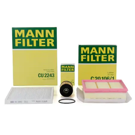 MANN Filter-Set 3-tlg OPEL Corsa D 1.3 CDTI A13DTC 75 PS ab 07.2010 + 95 PS