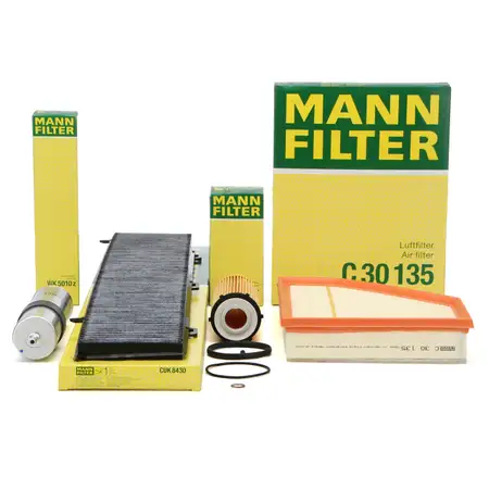 MANN Filter-Set 4-tlg BMW 3er E90 E91 E92 E93 325d 330d 02.2010-07.2010 204/245 PS N57